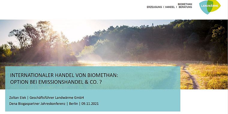 Internationaler Handel von Biomethan: Option bei Emissionshandel & Co.?